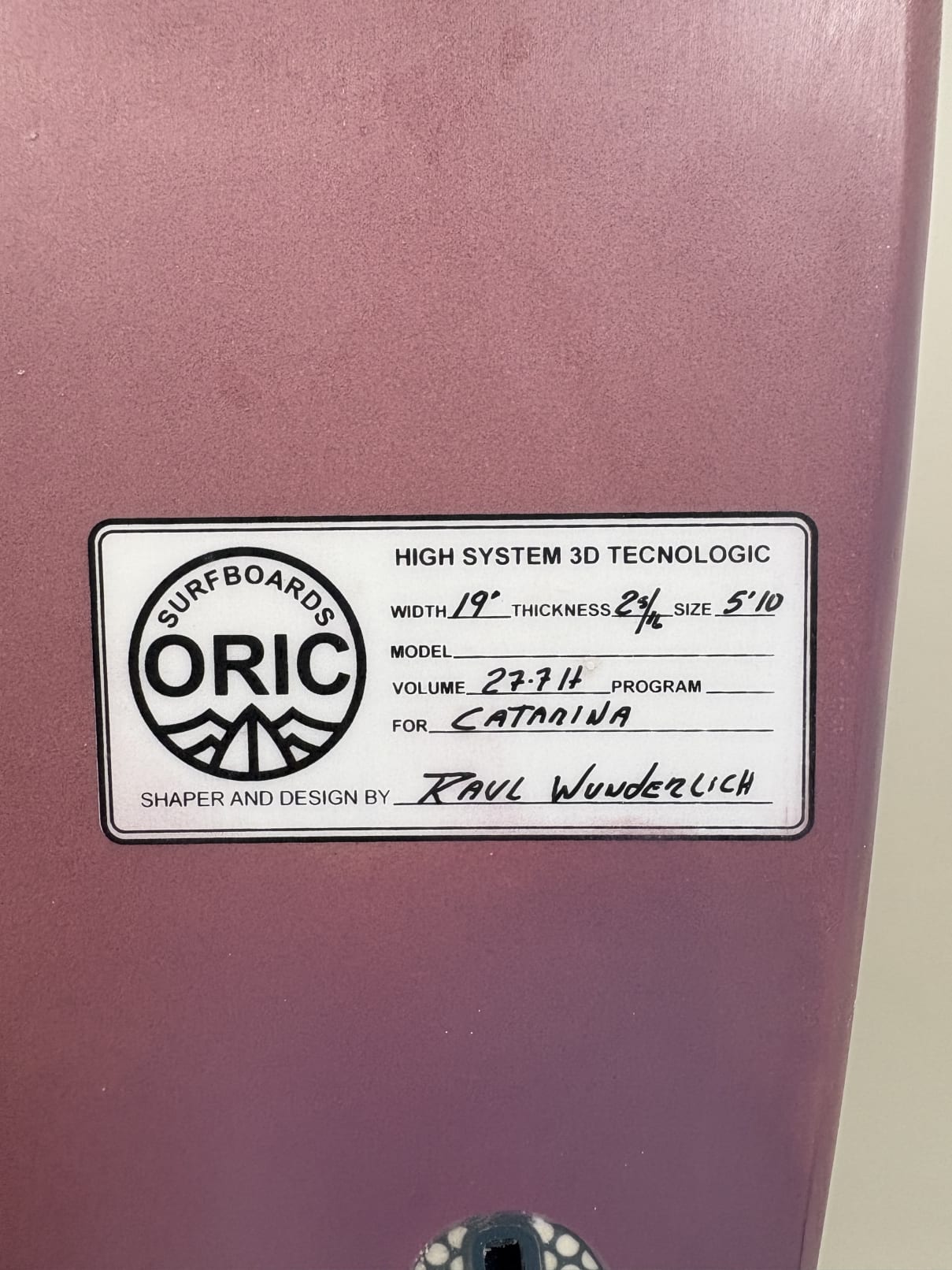 ORIC 5'10'' | 27.7 L
