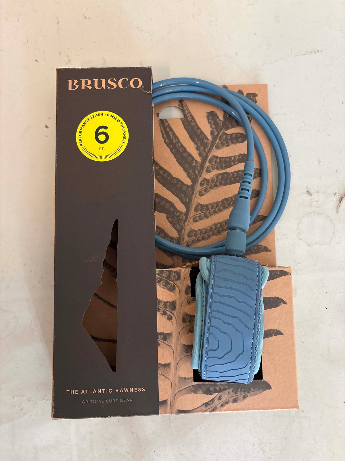 Brusco 6ft 6mm Atlantic Blue  Leash 6ft