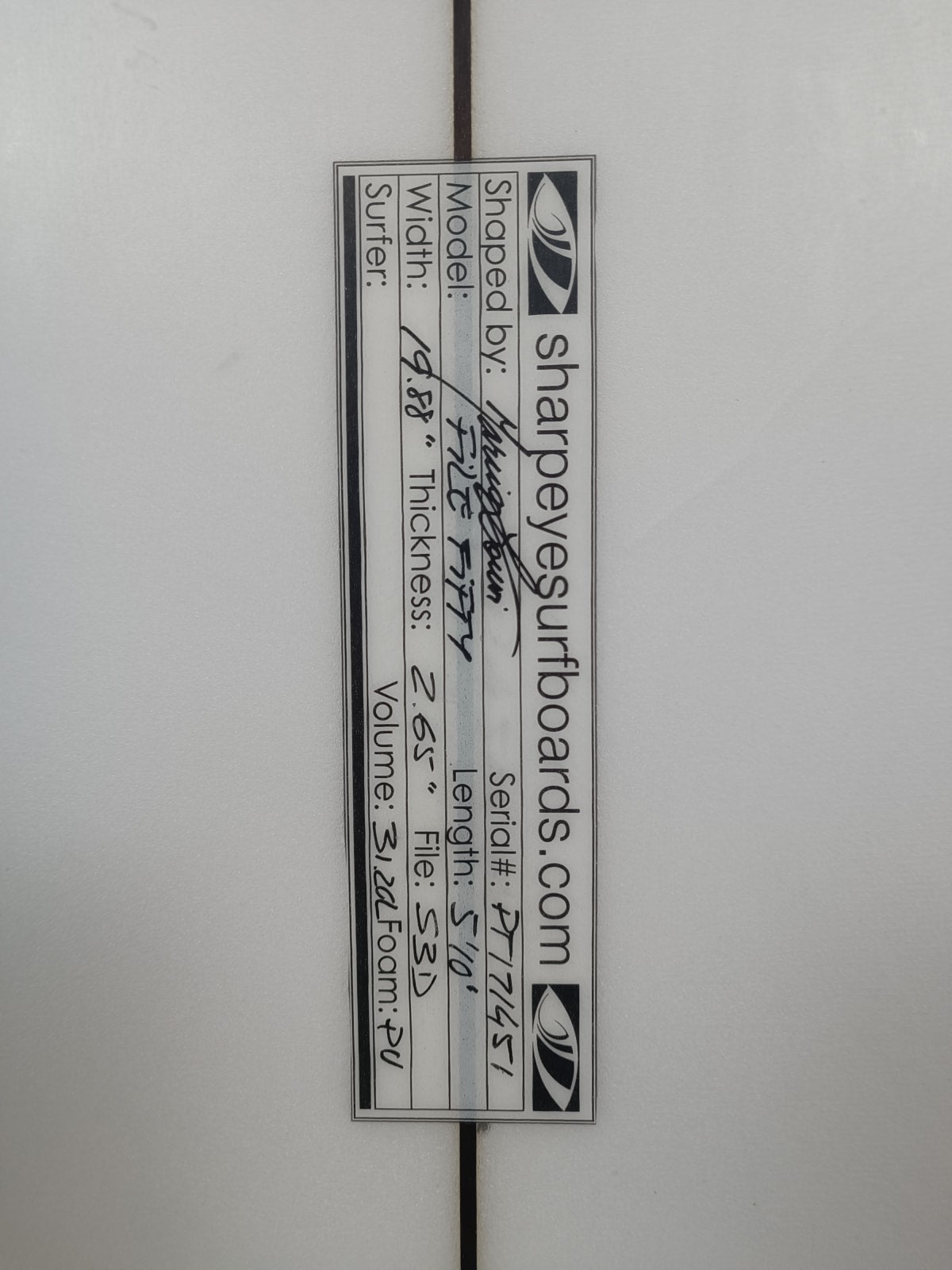 Sharpeye File fifty 5'10'' | 31.2 L