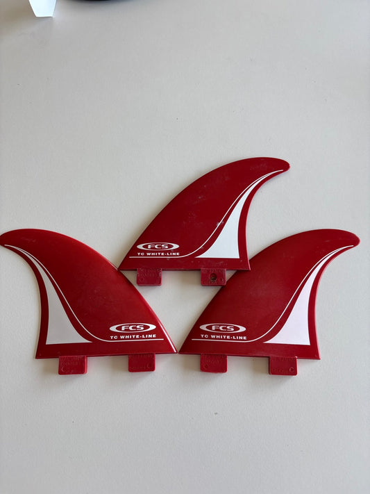 FCS  Fins TC White Line  S