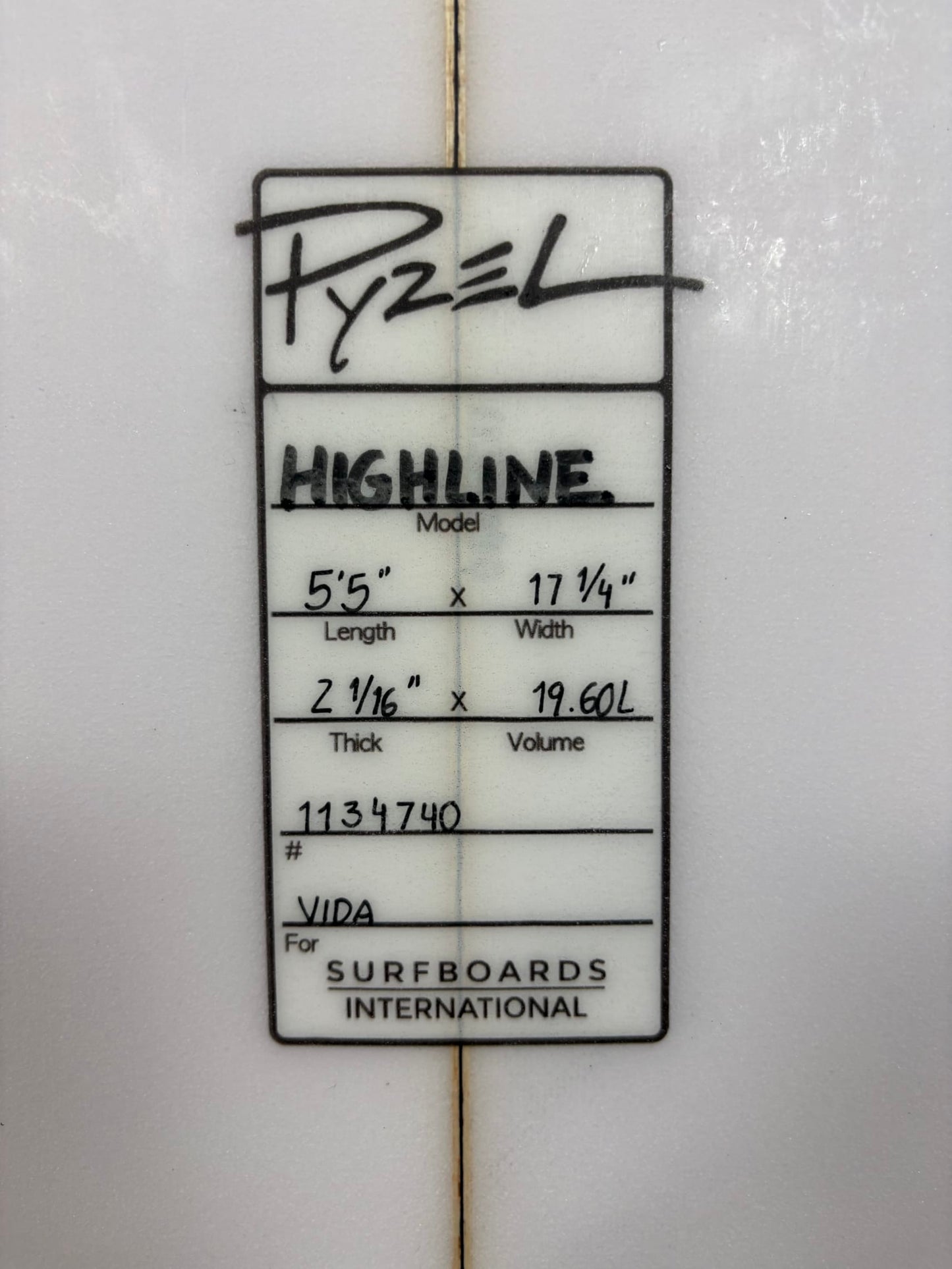 Pyzel High Line 5'5'' | 19.6 L
