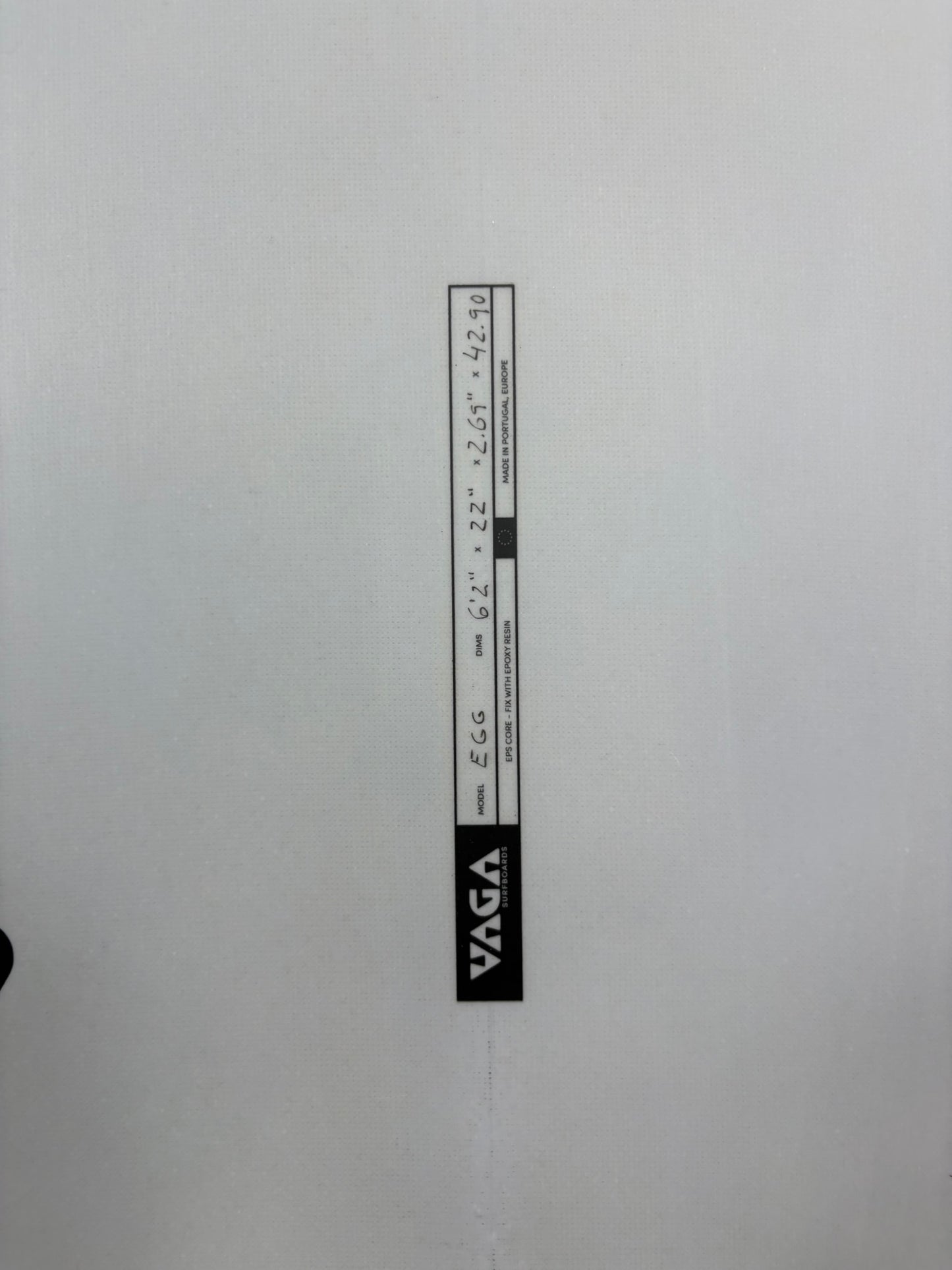 Vaga Surfboards Egg 6'2'' | 42.9 L