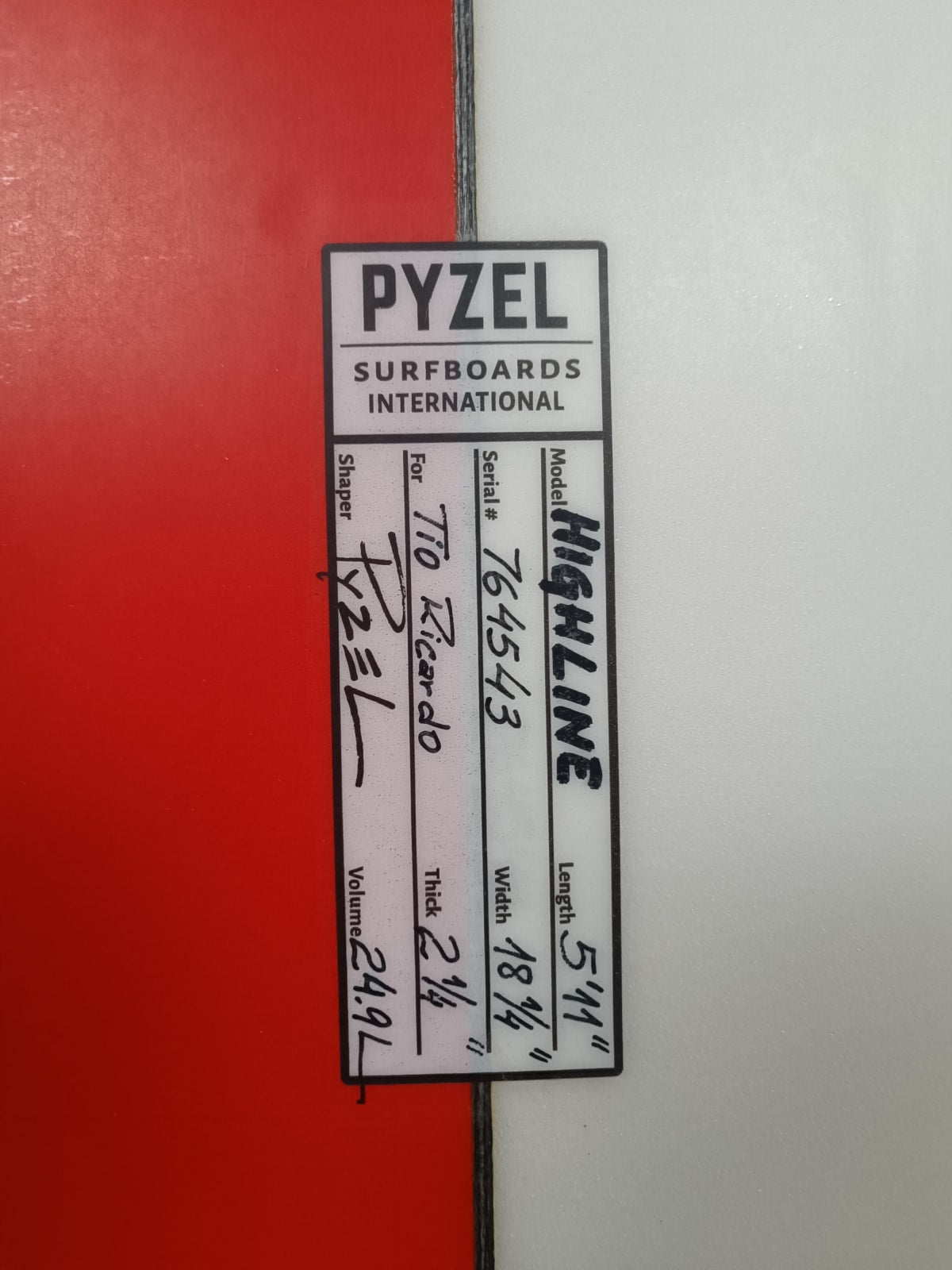 Pyzel Highline 5'11'' | 24,9 L