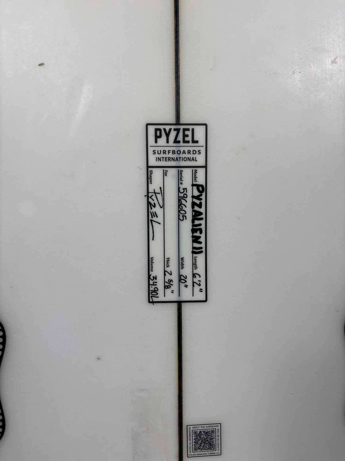 Pyzel Pyzalien II 6'2'' | 34.9 L