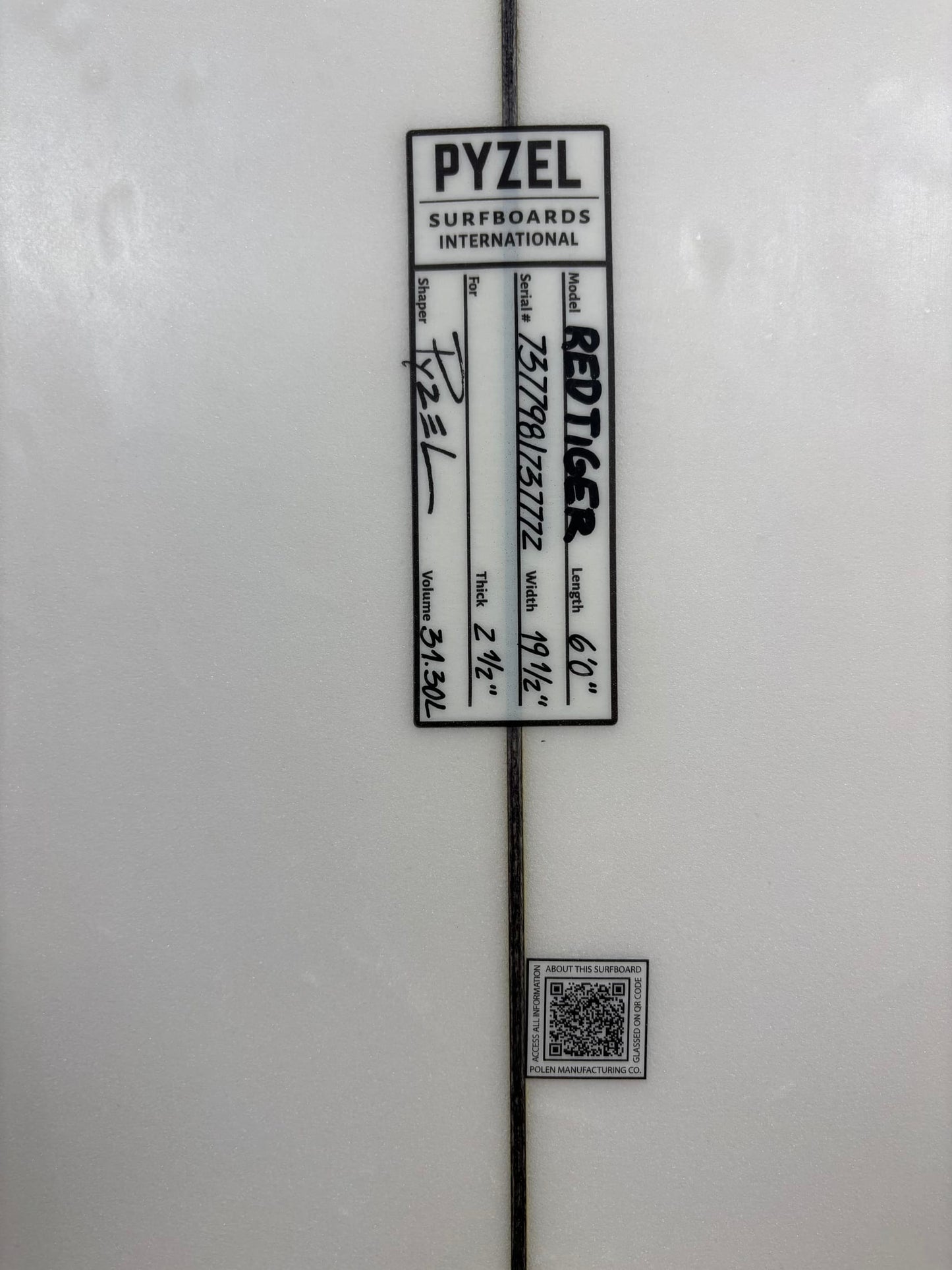 Pyzel Red Tiger 6'0'' | 31.3 L